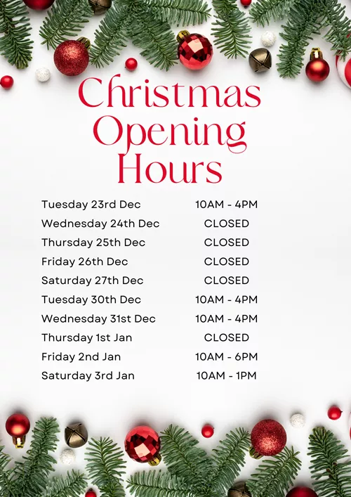 Xmas Hours 2025